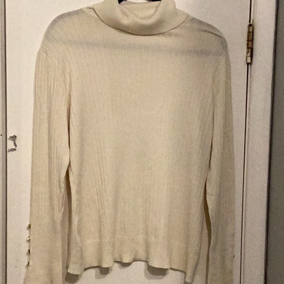 New York & Company Cream Turtle Neck Sweater - Picture 11 of 16